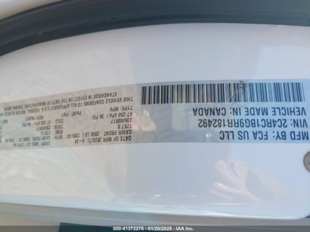 2C4RC1BG9RR182492 Chrysler Pacifica Touring L