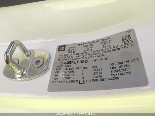 1GCHSBEA6J1135683 Chevrolet Colorado Wt