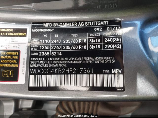 WDC0G4KB2HF217361 Mercedes-Benz Glc 300 4matic
