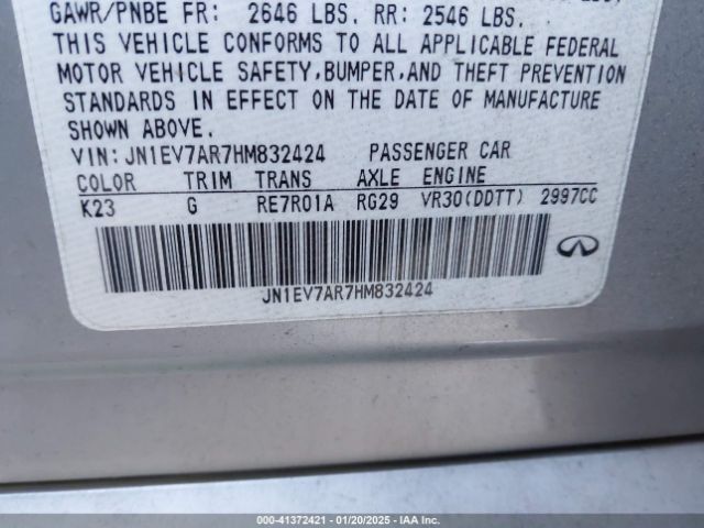 JN1EV7AR7HM832424 Infiniti Q50 3.0t Premium