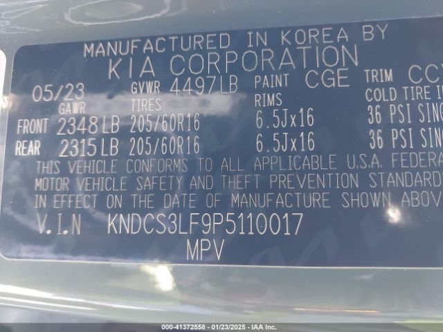 KNDCS3LF9P5110017 KIA Niro Plug-in Hybrid Ex