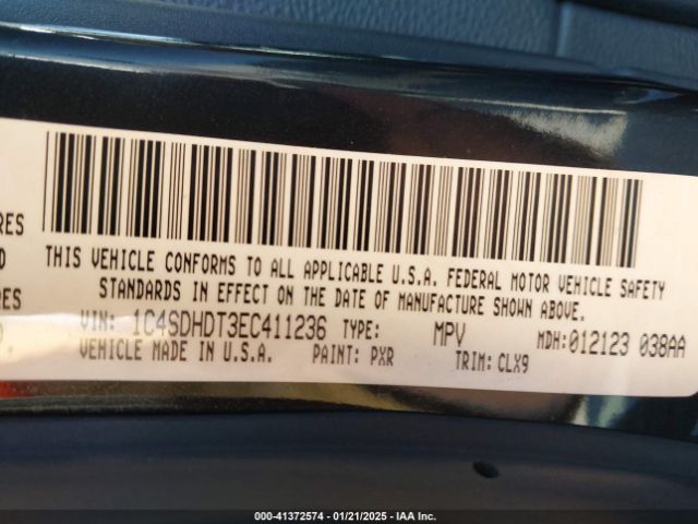 1C4SDHDT3EC411236 Dodge DURANGO LIMITED