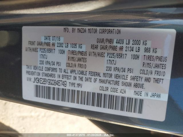 JM3KE2BY9G0846749 Mazda CX-5 SPORT