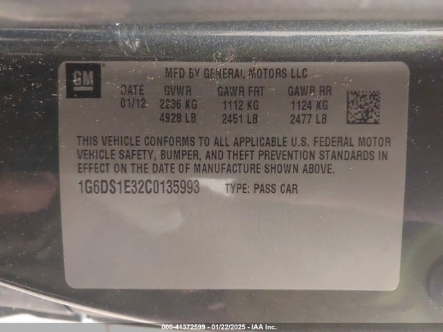 2012 CADILLAC CTS 1G6DS1E32C0135993 Photo 8