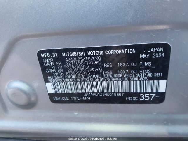 2024 MITSUBISHI OUTLANDER SPORT JA4ARUAU1RU015867 Photo 8