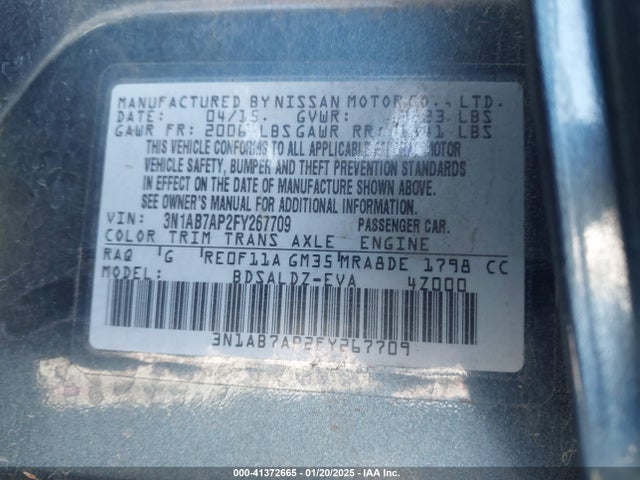 Nissan SENTRA SV 2015 3N1AB7AP2FY267709 Image 9