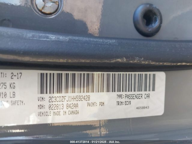 2C3CDZFJ1HH592428 Dodge Challenger R/t Scat Pack
