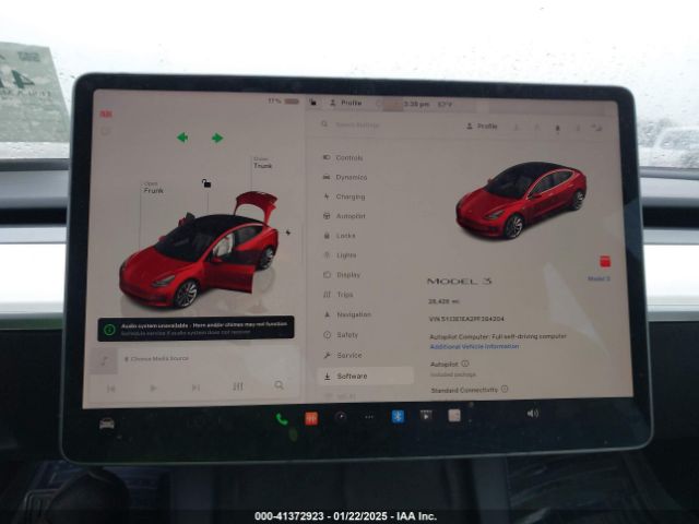 5YJ3E1EA2PF384204 Tesla Model 3 Rear-wheel Drive