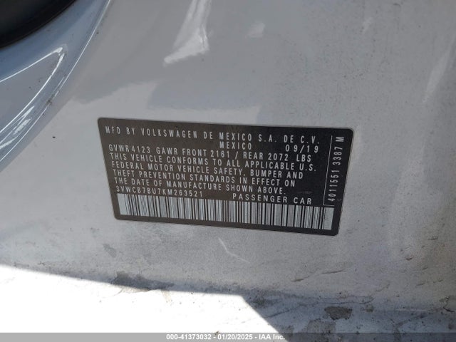 3VWCB7BU7KM263521 Volkswagen Jetta 1.4t R-line/1.4t S/1.4t Se