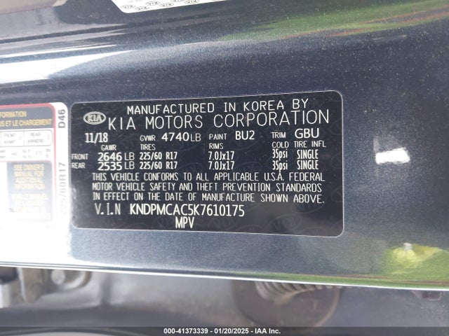 KIA Sportage Lx 2019 KNDPMCAC5K7610175 Image 9