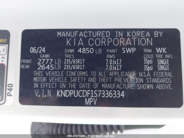 KNDPUCDF1S7336334 KIA Sportage Lx