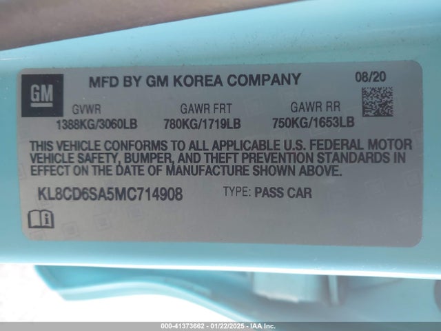 Chevrolet Spark Fwd 1lt Automatic 2021 KL8CD6SA5MC714908 Image 9