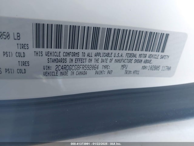 Dodge Grand Caravan Sxt 2015 2C4RDGCG8FR592064 Image 9