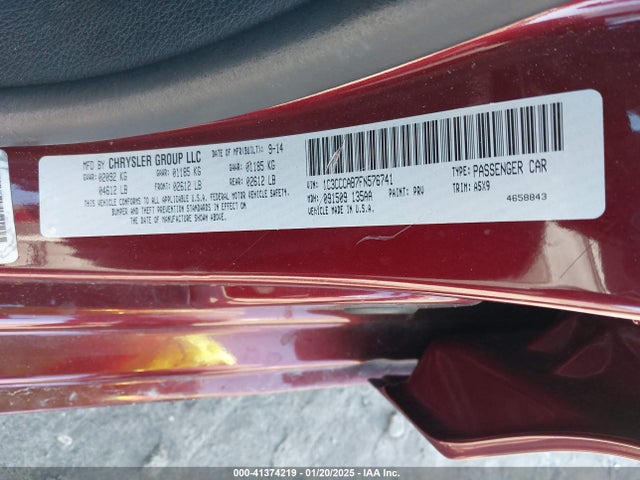 1C3CCCAB7FN576741 Chrysler 2015