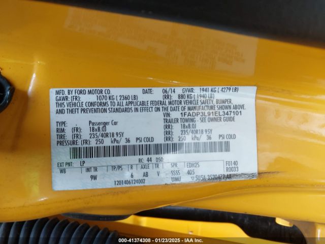 1FADP3L91EL347101 Ford FOCUS ST