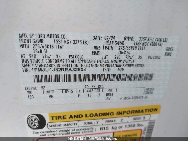 1FMJU1J82REA32804 Ford Expedition Xlt