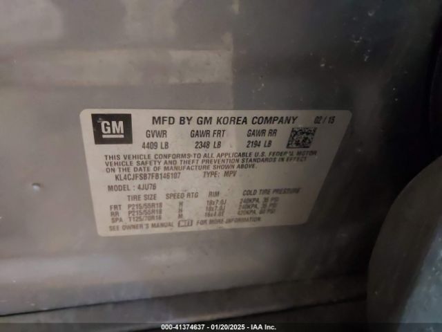 KL4CJFSB7FB146107 Buick Encore Convenience