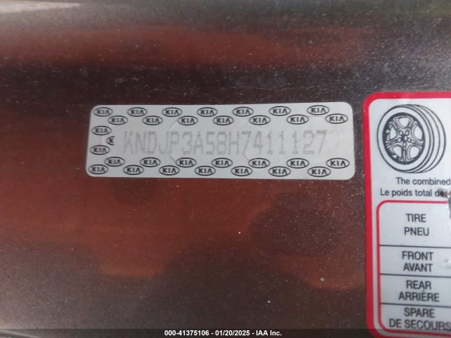 KIA SOUL + 2017 KNDJP3A58H7411127 Image 9