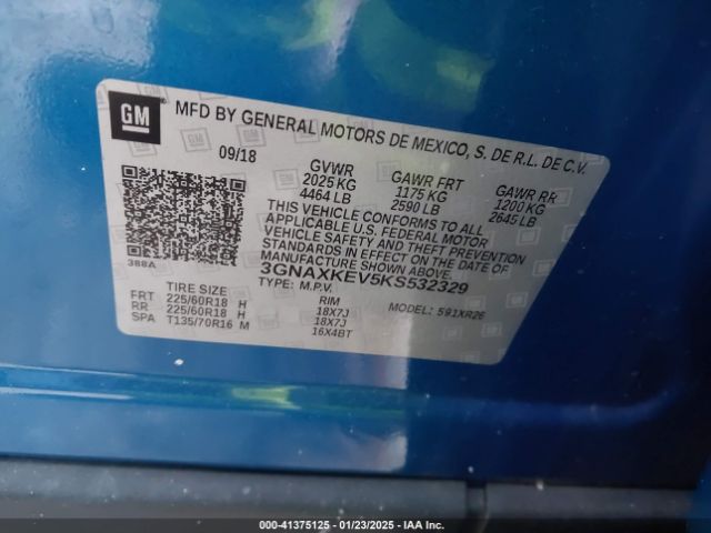3GNAXKEV5KS532329 Chevrolet EQUINOX LT