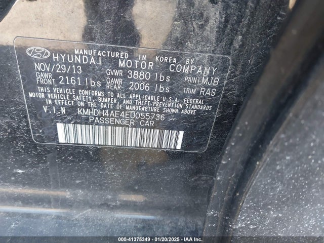 Hyundai ELANTRA SE 2014 KMHDH4AE4EU055736 Image 9