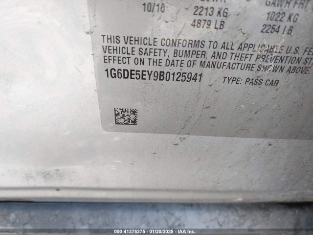 2011 CADILLAC CTS 1G6DE5EY9B0125941 Photo 8