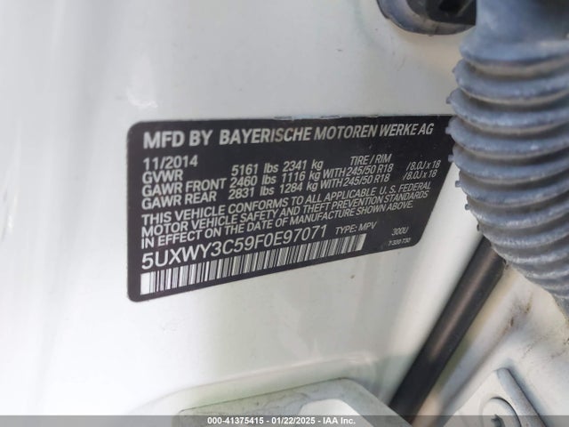 Aukcja sprzedaży 2015 Bmw X3 Xdrive28d, vin: 5UXWY3C59F0E97071, numer aukcji: 41375415
