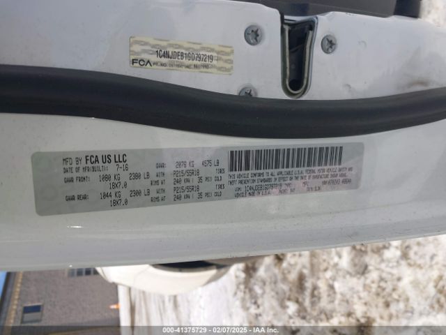 1C4NJDEB1GD797219 Jeep Compass High Altitude Edition