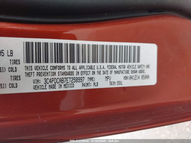 3C4PDCAB7ET258997 Dodge Journey American Value Pkg