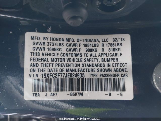 19XFC2F77JE024905 Honda CIVIC EX