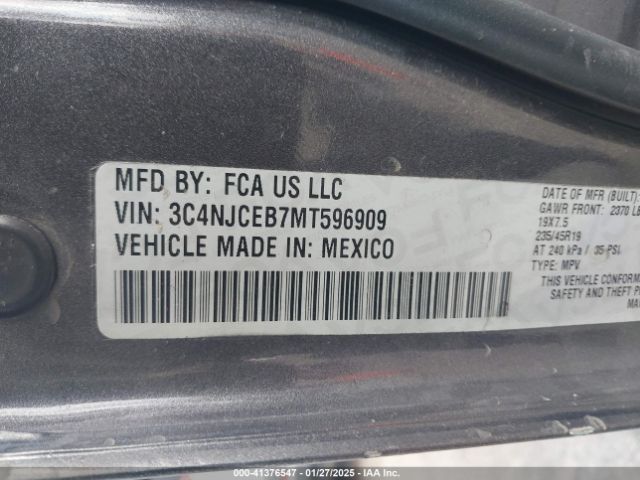 3C4NJCEB7MT596909 Jeep Compass 80th Anniversary Fwd