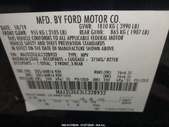 Ford Ecosport Se 2020 MAJ3S2GE3LC328932 Image 9