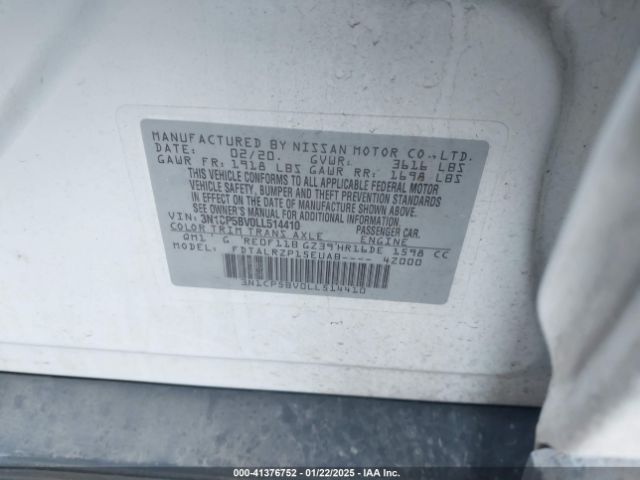 3N1CP5BV0LL514410 Nissan Kicks S Xtronic Cvt