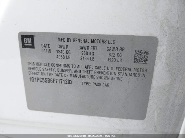 Chevrolet Cruze 1lt Auto 2015 1G1PC5SB6F7171202 Image 9