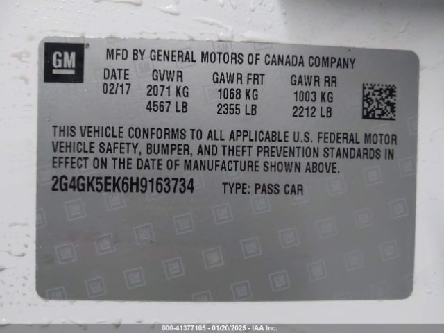 2G4GK5EK6H9163734 Buick Regal 1sv
