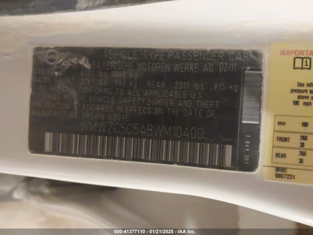 2011 MINI COOPER S COUNTRYMAN WMWZC5C54BWM10400 Photo 8