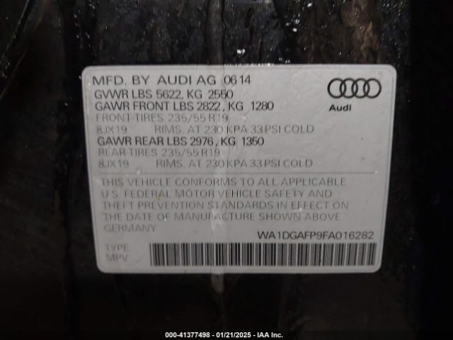 WA1DGAFP9FA016282 Audi Q5 3.0t Premium Plus