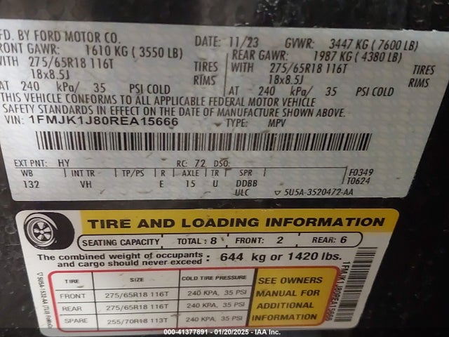 Ford Expedition Xlt Max 2024 1FMJK1J80REA15666 Image 9