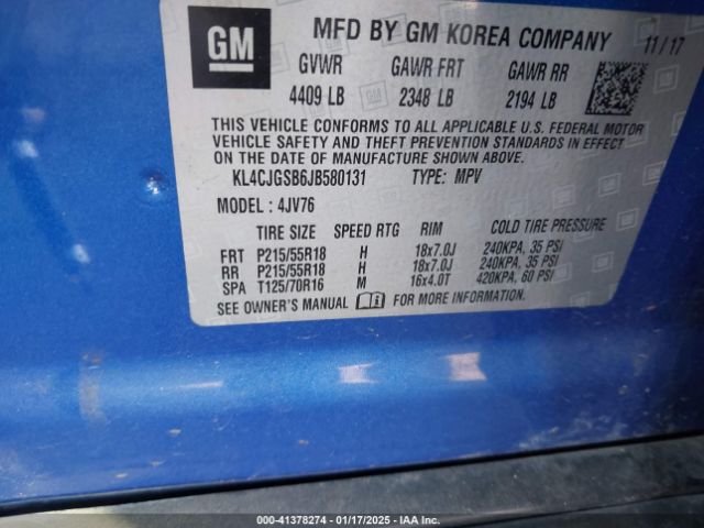 KL4CJGSB6JB580131 Buick Encore Essence