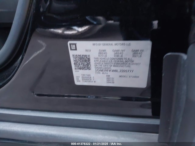 1GNERFKW8LJ105777 Chevrolet Traverse Fwd Ls