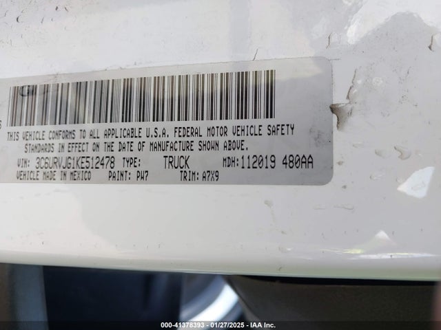 RAM 2019 2019 3C6URVJG1KE512478 Image 9