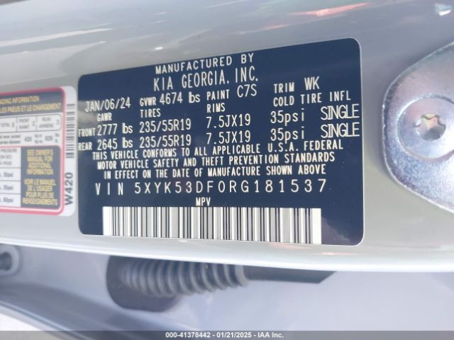 5XYK53DF0RG181537 KIA Sportage Sx-prestige