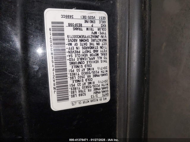 JN8AZ1FY5EW300719 Nissan MURANO CROSSCABRIOLET
