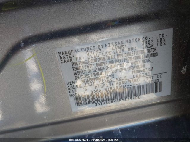 3N1AB8BV8RY219400 Nissan Sentra S Xtronic Cvt