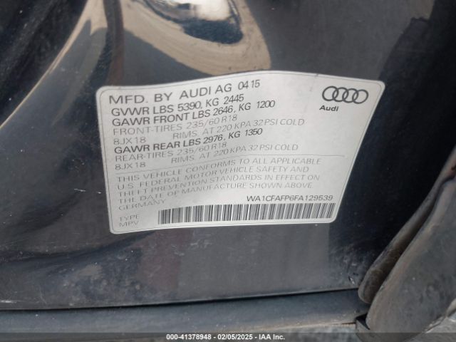 WA1CFAFP6FA129539 Audi Q5 2.0t Premium