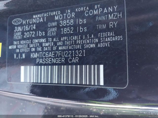 KMHTC6AE7FU221321 Hyundai Veloster Turbo