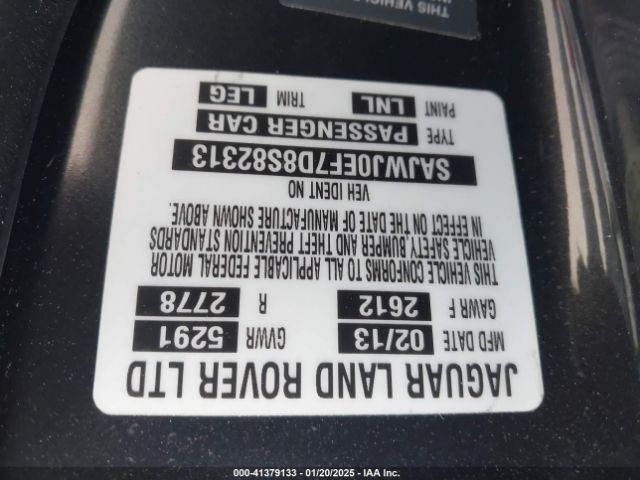 2013 JAGUAR XF SAJWJ0EF7D8S82313 Photo 8