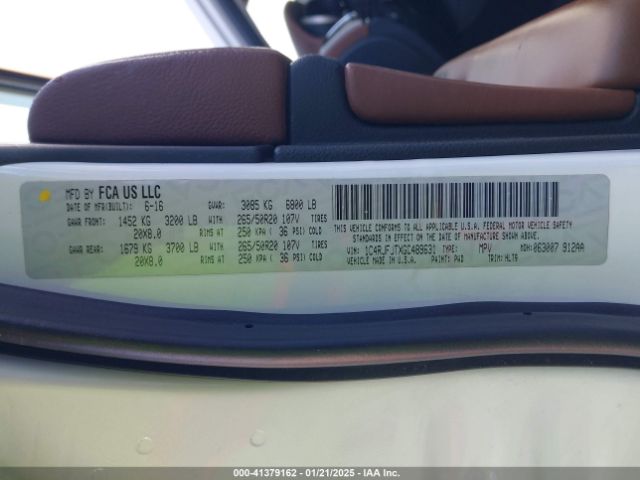 1C4RJFJTXGC489631 Jeep Grand Cherokee Summit