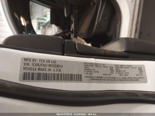 1C4RJFAG1MC524314 Jeep Grand Cherokee Laredo E 4x4