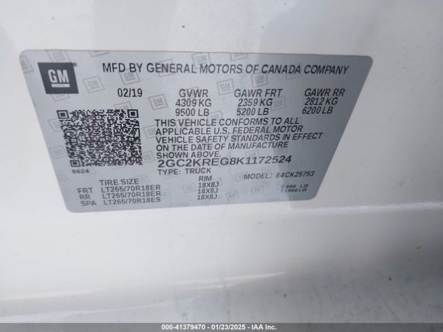 2GC2KREG8K1172524 Chevrolet Silverado 2500hd Wt