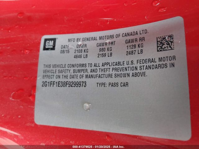 2G1FF1E38F9299973 Chevrolet Camaro 2lt